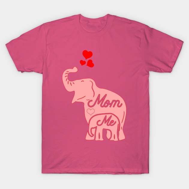 Elephant Mom and Me. For Mom, Mummy, Mum or Mother T-Shirt by BecomeAHipsterGeekNow